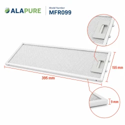 Alapure Metallfilter geeignet für Best 80875677 395x155mm