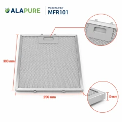 Alapure Metallfilter passend für Whirpool 184735 300x250mm