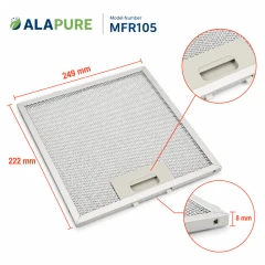Alapure Metallfilter passend für Amica 1039799 249x222