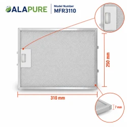 Alapure Metallfilter passend für Balay 353110 / 00353110 310x250