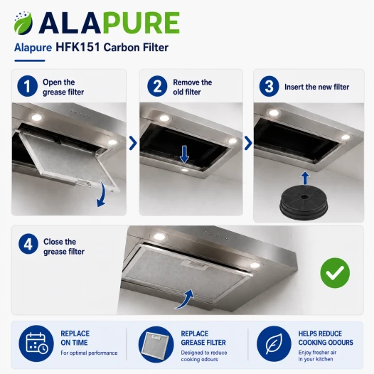 Alapure Aktivkohlefilter geeignet für Samsung DG81-00560A