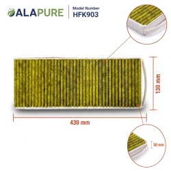 Alapure Aktivkohlefilter geeignet für Bora GFESP / Pure / PUAKF Premium