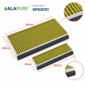 Alapure HFK8701 Geeignet für Constructa CleanAir Plus 11041790 / DWZ0AK0A0 Kohlefilter