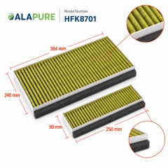 Alapure CleanAir Plus Aktivkohlefilter geeignet für 17005414 / CZ51AIB1X6