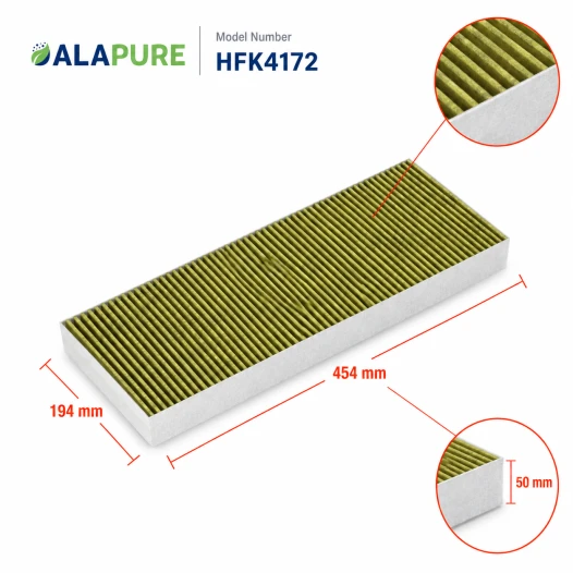 Alapure CleanAir Plus Aktivkohlefilter geeignet für Bosch 11034172 / 17004082 / DWZ1IX1B6