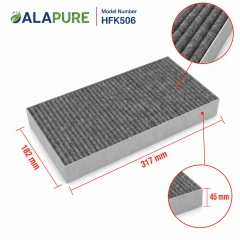Alapure CleanAir Aktivkohlefilter geschikt voor Siemens 11018621 / AA210110 / LZ46810 / 11034172 / 11010506