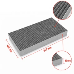 Alapure CleanAir Aktivkohlefilter geeignet für Siemens 11018621 / AA210110 / LZ46810 / 11034172 / 11010506