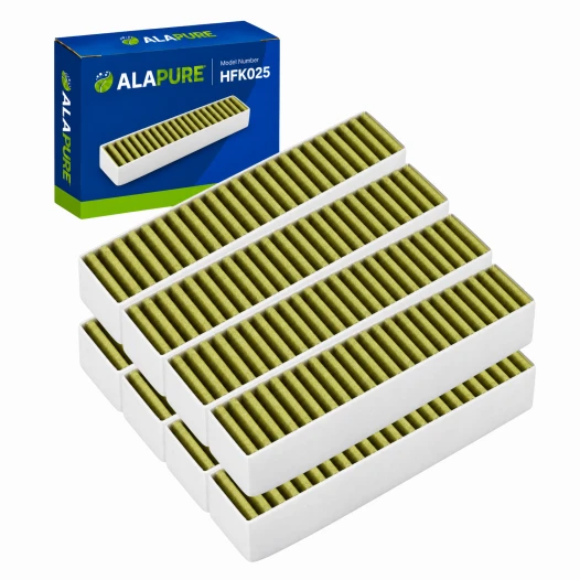Alapure HFK025 CleanAir Plus Aktivkohlefilter geeignet für 17005507 / 17005512 / AA200100 / LZ21WWB16 (8 St)
