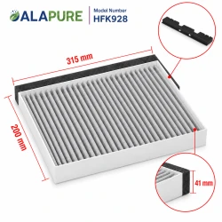 Alapure Aktivkohlefilter geeignet für Viva 11049702 / 00705432 / 11026771