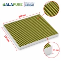 Alapure CleanAir Plus Kohlefilter passend für Siemens 11034226 / 17004041 / LZ21JXB16 (3 St.)
