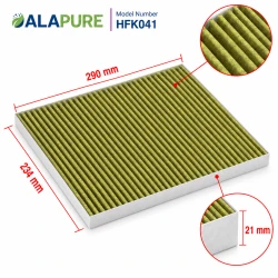 Alapure HFK041 CleanAir Plus Kohlefilter passend für 11034226 / 17004035 / DIZ1JX1B6 / 17004041 / LZ21JXB16 (3 St.)