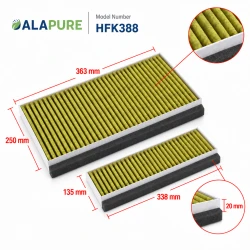 Alapure Aktivkohlefilter geeignet für Constructa 11042136 / 17005802 / CZ51AIA0X0 (Satz)