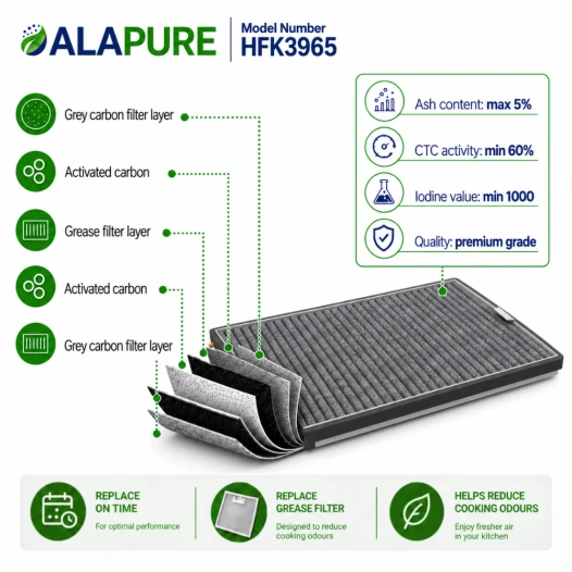 Alapure Kohlefilter Miele DKF25-1 / DKF25-P von Alapure HFK3965