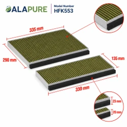 Alapure CleanAir Plus Kohlefilter passend für Siemens LZ11BKB16 / 17008127 (3 Stück)