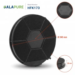 Alapure Aktivkohlefilter geeignet für AEG MCFE08 / 9029800522 / Typ 28 / 9029793727