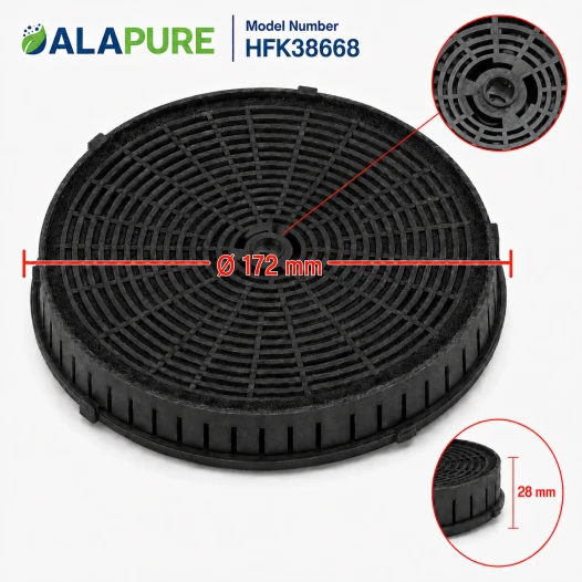 Alapure Aktivkohlefilter geeignet für Ikea 482000009736 / NYTTIG FIL 440 (2 St.)