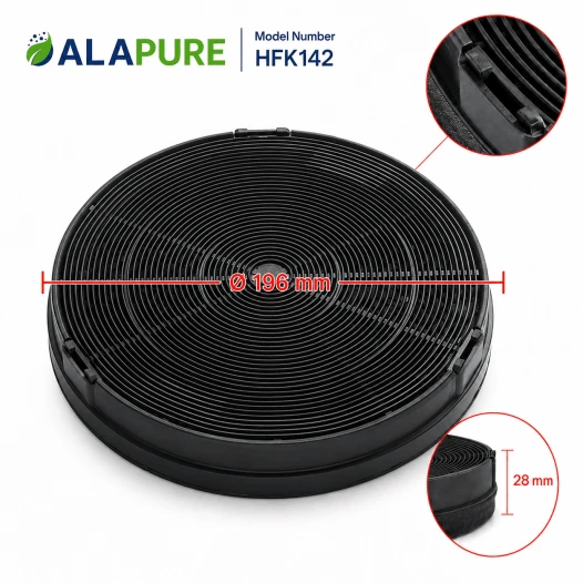 Alapure Aktivkohlefilter geeignet für Scholtes FAC529 / Typ F196
