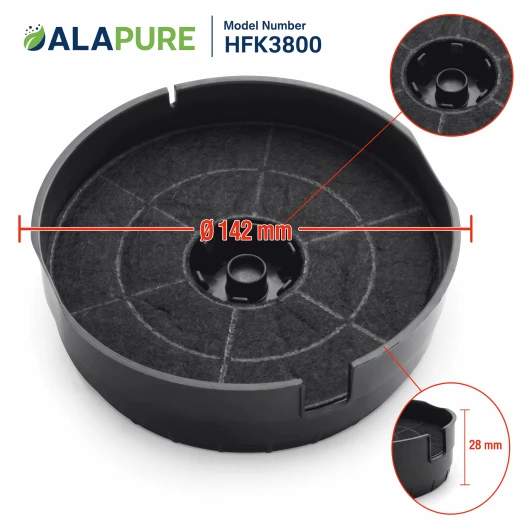 Alapure Aktivkohlefilter geeignet für Ikea 482000009756 / AKB000