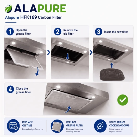 Alapure Aktivkohlefilter geeignet für Turboair F00169/1S / Typ 200 (2st.)