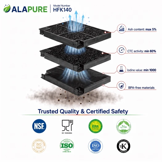 Alapure Aktivkohlefilter geeignet für Beko KF9188065385 / 9188065385