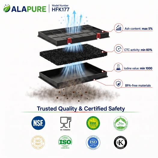 Alapure Aktivkohlefilter geeignet für Smeg KITFC150