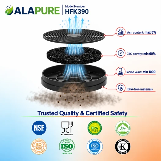 Alapure Aktivkohlefilter geeignet für Glem CR390