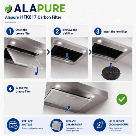 Alapure HFK817 Kohlefilter passend für Klarstein Kohlefilter 10032843