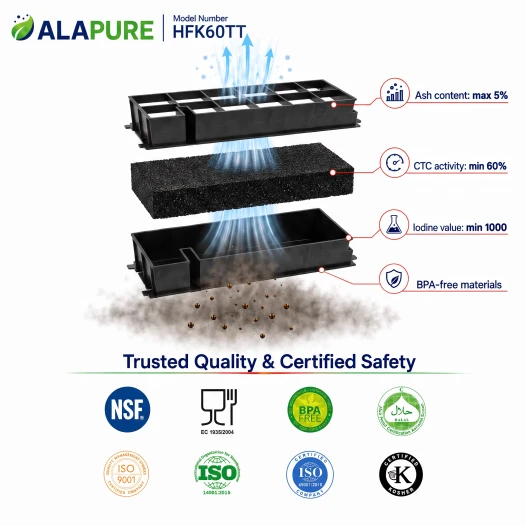 Alapure Aktivkohlefilter geeignet für Electrolux MCFE18 / 4055356002 / Typ 60