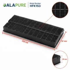 Alapure Aktivkohlefilter geeignet für Beko ACK62260 / FCH260 / 9188457010