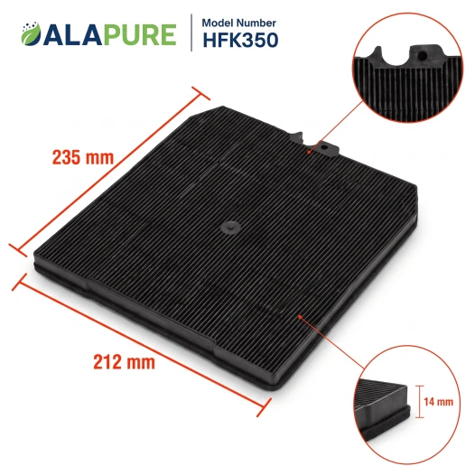 Alapure Aktivkohlefilter geeignet für Panasonic 103050107