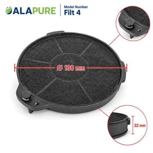 Alapure Filt4 Aktivkohlefilter geeignet für CARBFILT4 / 02859394