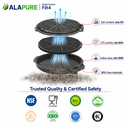 Alapure Filt4 Aktivkohlefilter geeignet für CARBFILT4 / 02859394