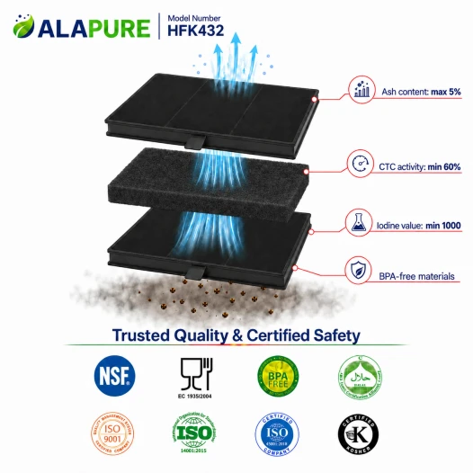 Alapure HFK432 Aktivkohlefilter geeignet für 00705432 / 705432 / 11026771 / DHZ5346