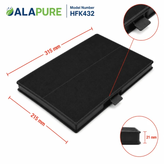 Alapure Aktivkohlefilter geeignet für Junker 11026771 / DHZ5346 / 00705432 / 705432