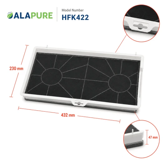 Alapure Aktivkohlefilter geeignet für Gaggenau 00461422 / 461422