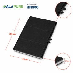 Alapure Aktivkohlefilter geeignet für Bosch 11008080 / 11025805 / DSZ4551