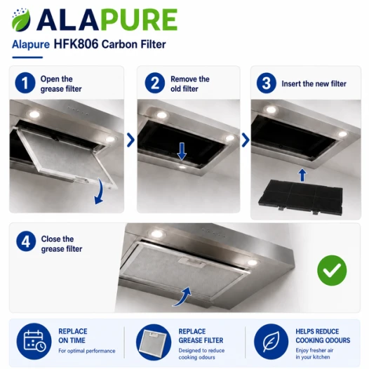 Alapure Aktivkohlefilter geeignet für Bosch 11025806 / 11008216 / DSZ4561