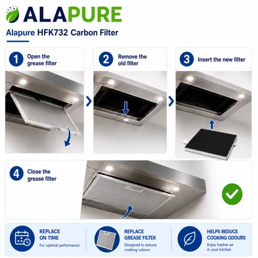 Alapure Aktivkohlefilter geeignet für Bosch 00360732 / 360732 / DRZ94UC / DHZ5185