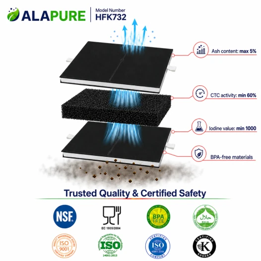 Alapure Aktivkohlefilter geeignet für Bosch 00360732 / 360732 / DRZ94UC / DHZ5185