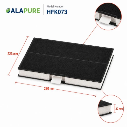 Alapure HFK073 Aktivkohlefilter geeignet für 00744073 / 744073 / DHZ5285 / 669648 / Z5133X1