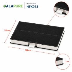 Alapure HFK073 Aktivkohlefilter geeignet für 00744073 / 744073 / DHZ5285 / 669648 / Z5133X1