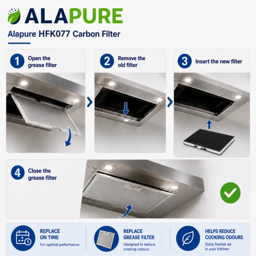 Alapure Aktivkohlefilter geeignet für Siemens 00744077 / 00669659 / 744077
