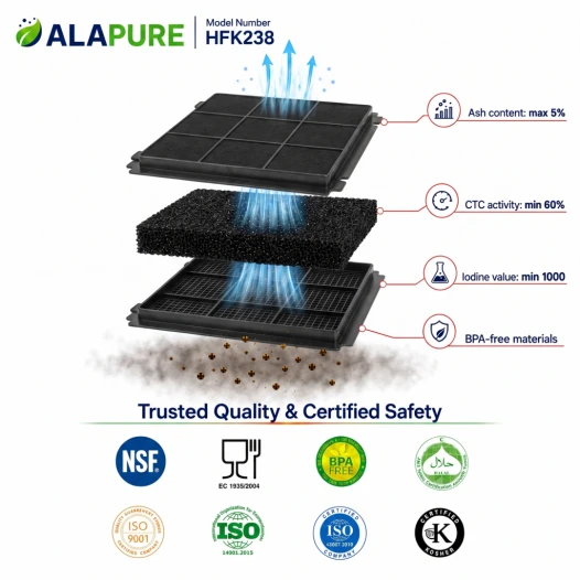 Alapure HFK238 Aktivkohlefilter geeignet für AFFCA238