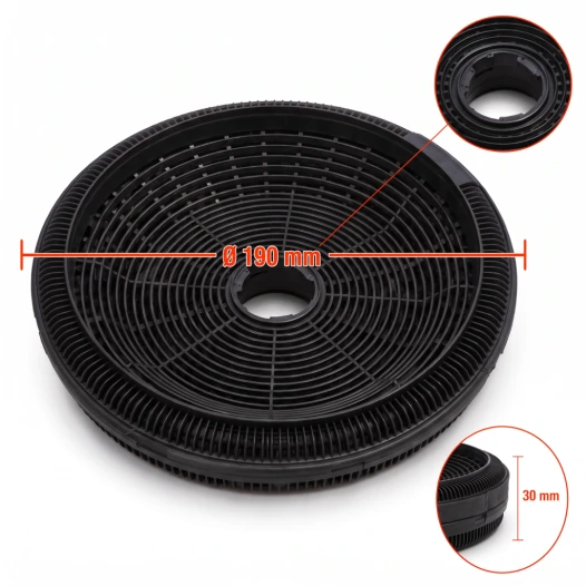 Best Kohlefilter ECFB02ST / 89992564 / Model 190 / 9029798775 / ECFB02 (2St.)