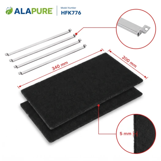Alapure Kohlefilter passend für Sauter 74X5766 / AK505AE1 (2Stk)