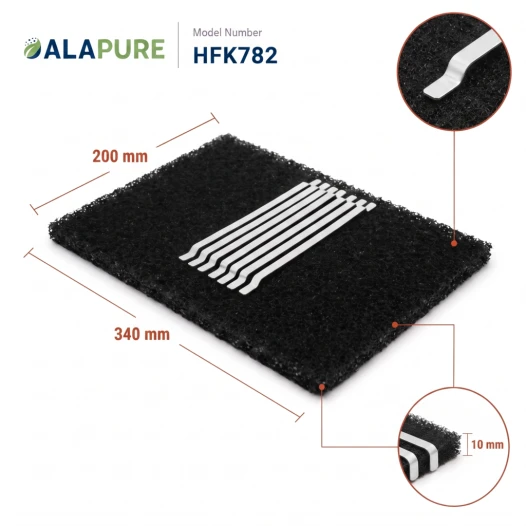 Alapure Aktivkohlefilter geeignet für Brandt 74X7954 (3 Stück)