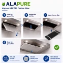Alapure Aktivkohlefilter geeignet für Brandt 74X7954 (3 Stück)