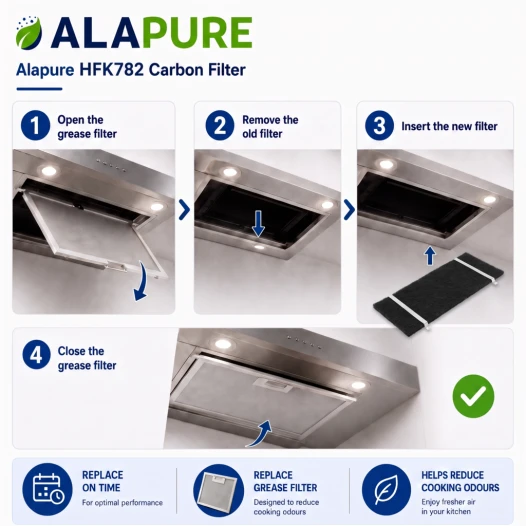 Alapure Aktivkohlefilter geeignet für Brandt 74X7954 (3 Stück)