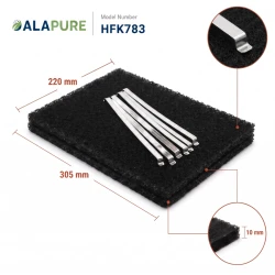 Alapure Aktivkohlefilter geeignet für Fagor 79X8361 / AK204AE1 (3 Stck.)