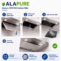 Alapure Aktivkohlefilter geeignet für Brandt 79X8361 / AK204AE1 (3 Stück)